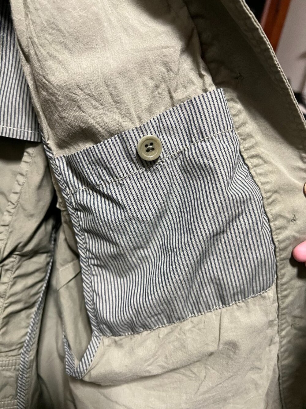 J CREW CLASSIC TWILL CHINO JACKET LIGHT ARMY GREEN SIZE L - Picture 11 of 11